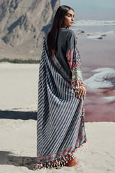Sana Safinaz Embroidered Slub Suits Unstitched 3 Piece S241-007B-3CP – Luxury Winter Collection